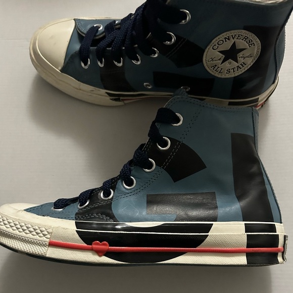 CONVERSE Chuck 70 Women's High Top Love Graphic Celestial Teal Shoes 563471C 6.5 - Picture 2 of 13